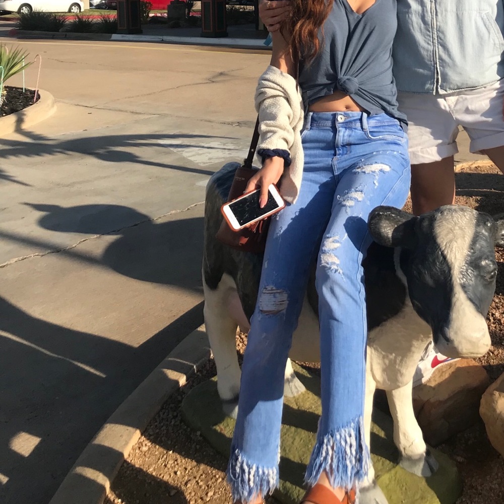 Distressed Zara jeans